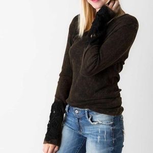 Gimmick BKE Cuffed Thermal Black Brown Embroidered